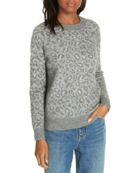 La Vie Rebecca Taylor Leopard Jacquard Sweater