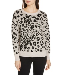 Rebecca Taylor Leopard Jacquard Sweater