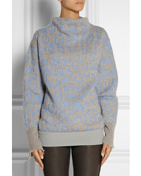 Acne Studios Mist Leopard Intarsia Knitted Sweater