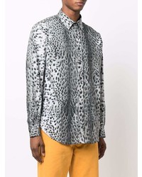 Just Cavalli Animal Print Button Down Shirt