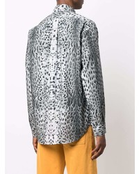 Just Cavalli Animal Print Button Down Shirt