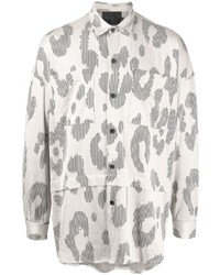 Off Duty Leopard Print Button Up Shirt