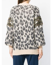 Aniye By Leopard Print Oversized Sweater