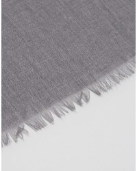 Asos Lightweight Blanket Scarf In Gray Marl