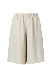 Grey Linen Bermuda Shorts
