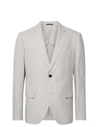 Club Monaco Grant Light Grey Slim Fit Linen Suit Jacket