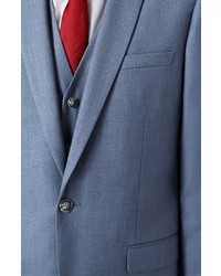 Topman Skinny Fit Crosshatch Suit Jacket
