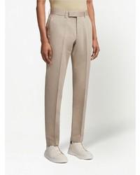Zegna Linen Tapered Chino Trousers