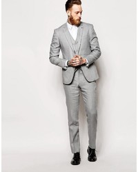 Asos Brand Slim Fit Suit Pants In 100% Linen