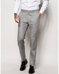 Asos Brand Slim Fit Suit Pants In 100% Linen