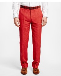 Brooks Brothers Fitzgerald Fit Linen Trousers
