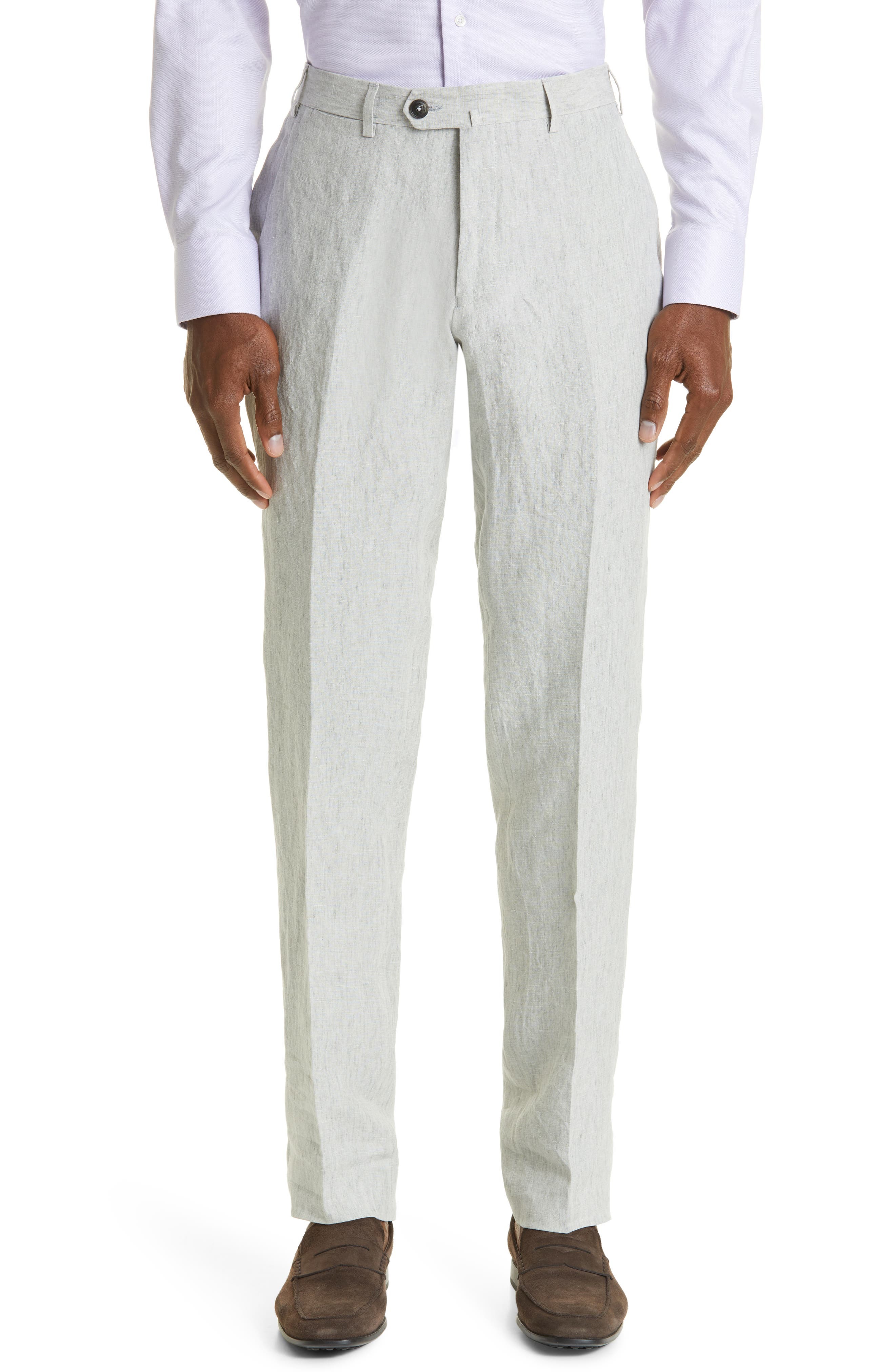 Emporio Armani Linen Pants In Grey At Nordstrom, $225 | Nordstrom ...