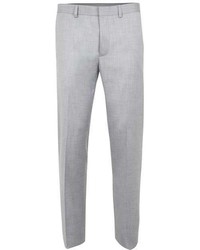 Topman Light Grey Crosshatch Skinny Fit Suit Pants