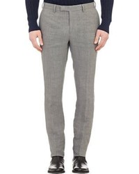 John Varvatos Washed Linen Trousers Colorless