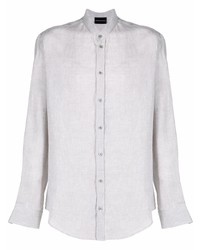 Emporio Armani Band Collar Button Up Shirt