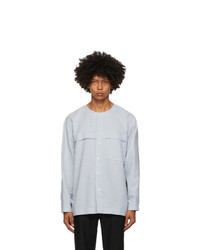Homme Plissé Issey Miyake Grey Linen And Cotton Shirt