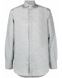 Finamore 1925 Napoli Long Sleeve Linen Blend Shirt
