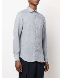 Finamore 1925 Napoli Long Sleeve Linen Shirt