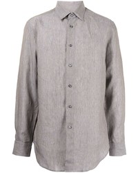 Brioni Long Sleeved Linen Shirt