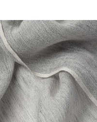 Loro Piana Contrast Tipped Linen And Baby Cashmere Blend Scarf