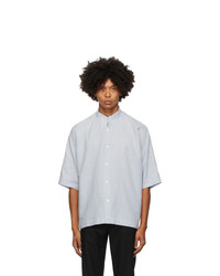 Homme Plissé Issey Miyake Grey Linen And Cotton Short Sleeve Shirt