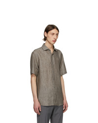 Z Zegna Grey Linen Shirt