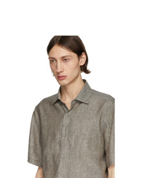 Z Zegna Grey Linen Shirt