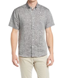 Billy Reid Tuscumbia Standard Fit Short Sleeve Slub Linen Shirt