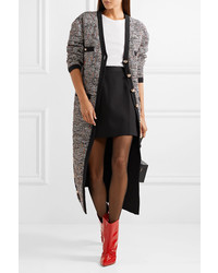 Alessandra Rich Button Embellished Boulc Tweed Cardigan