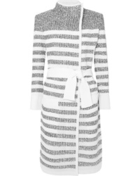 Balmain Striped Metallic Knitted Cardigan