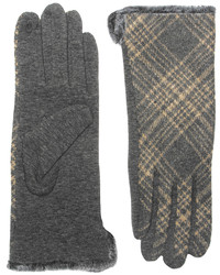 Gray Plaid Gloves