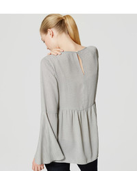 LOFT Geo Bell Sleeve Blouse