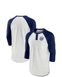 FANATICS Branded Oatmealnavy Detroit Tigers True Classics Better Believe Raglan Henley 34 Sleeve T Shirt At Nordstrom