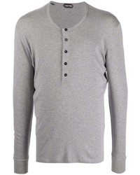 Tom Ford Button Placket Round Neck Top