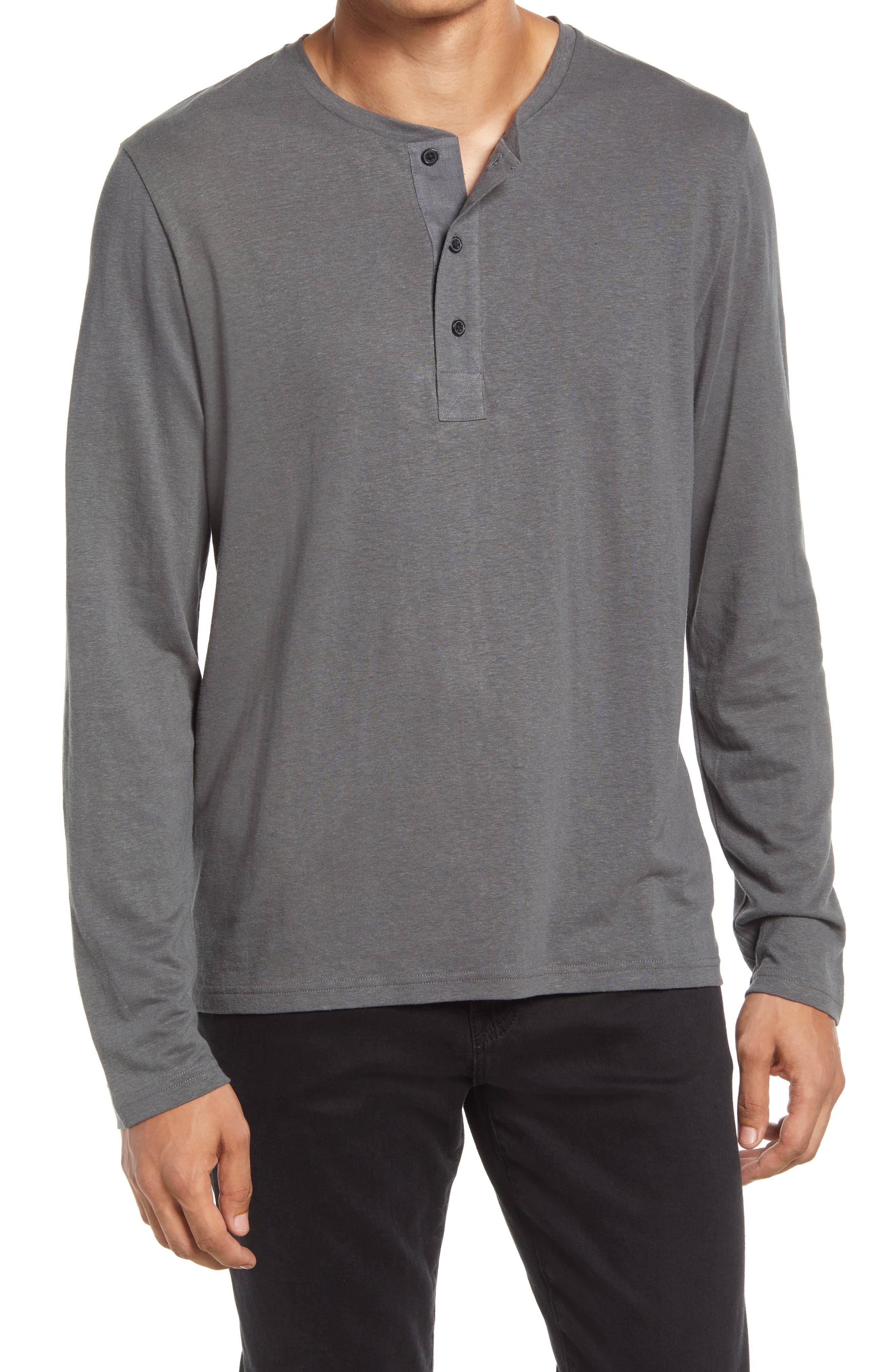 7 For All Mankind Hemp Organic Cotton Henley, $83 | Nordstrom | Lookastic