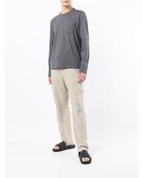 James Perse Henley Longsleeved Jersey Top