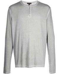 ATM Anthony Thomas Melillo Henley Short Button Longsleeved Top