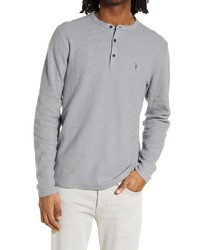 AllSaints Muse Stretch Cotton Long Sleeve Henley