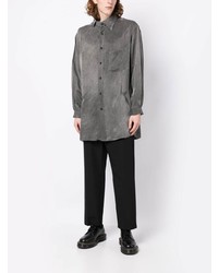 Yohji Yamamoto Asymmetric Collar Long Sleeve Shirt
