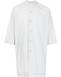 Homme Plissé Issey Miyake Band Collar Longline Shirt