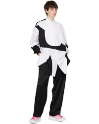 Alexander McQueen Black White Brushstroke Shirt