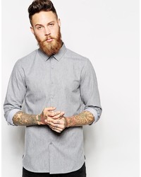 Asos Brand Smart Shirt In Long Sleeve With Warm Handle