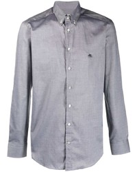 Etro Button Collar Cotton Shirt