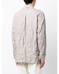 Attachment Crinkled Effect Long Sleeve Shirt