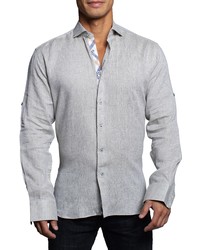 Maceoo Einstein Contemporary Fit Textured Button Up Shirt