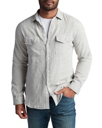 Rowan Leeds Double Weave Button Up Shirt In Chalk At Nordstrom