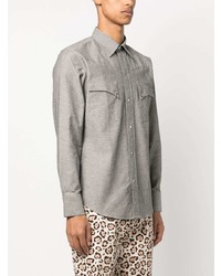 FURSAC Long Sleeve Press Stud Shirt