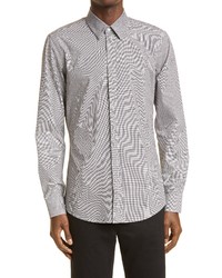 Fendi Micro Ff Long Sleeve Button Up Cotton Shirt