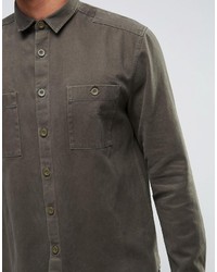 Asos Military Overshirt With Scorpion Studded Back Design