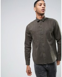 Asos Military Overshirt With Scorpion Studded Back Design